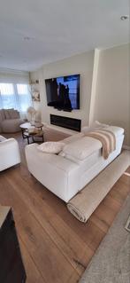 Fauteuils Chateau d'Ax cuir blanc de 3 places et 2 places, Maison & Meubles, Fauteuils, Enlèvement, Cuir