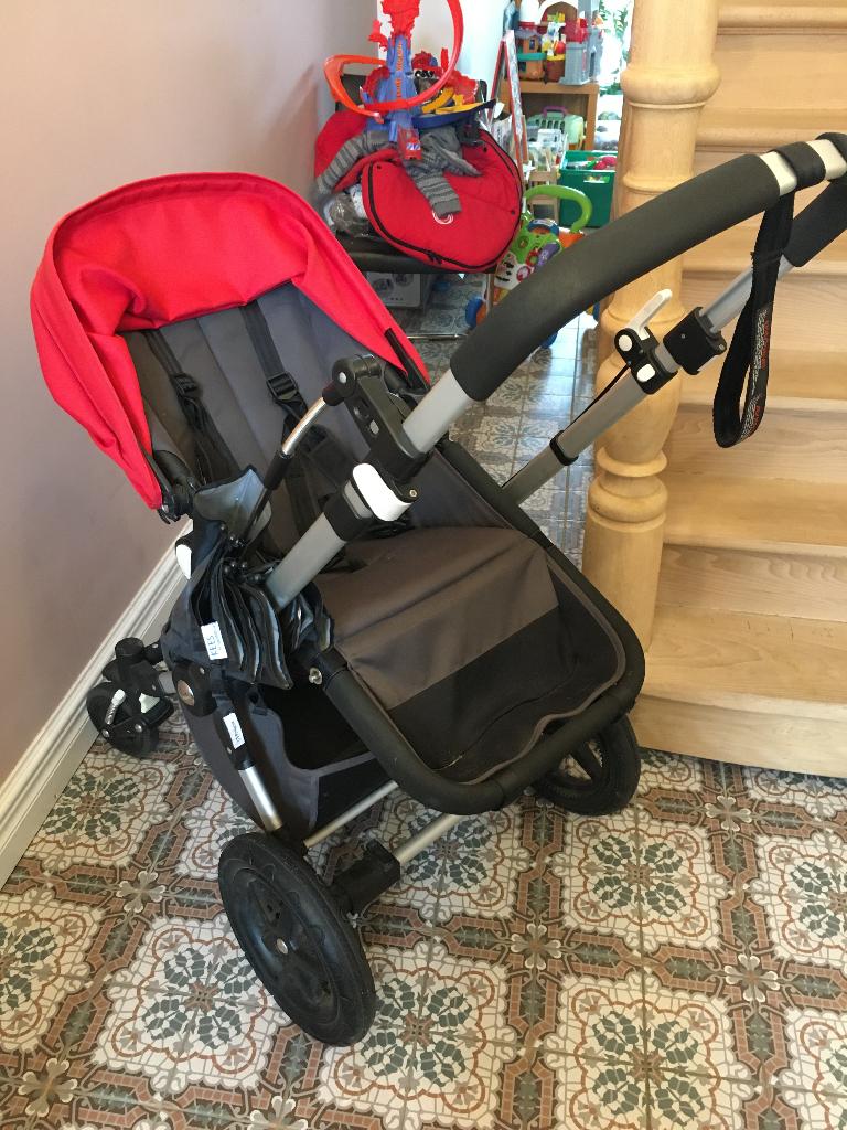 Bugaboo Kinderwagen, Enfants & Bébés, Poussettes & Combinaisons, Utilisé, Poussette, Bugaboo, Voiture duo, Pneus, Avec siège auto