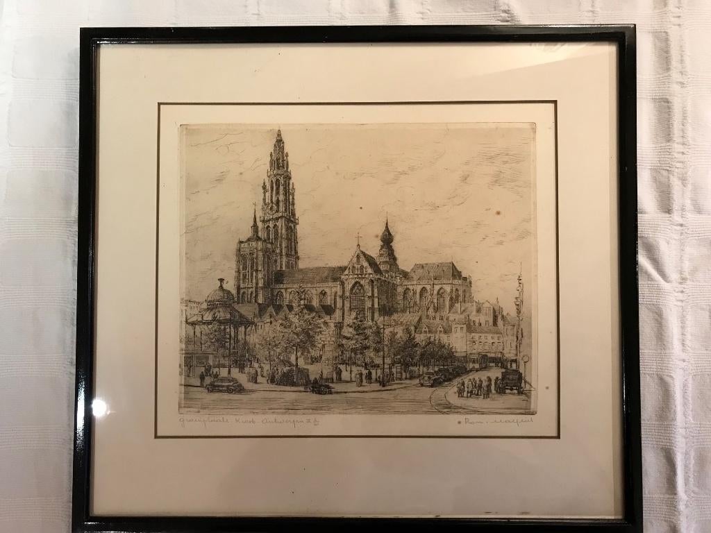 pentekening, Antiek en Kunst, Ophalen