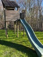 Houten Speelhuis met glijbaan, Ophalen, Gebruikt, Hout