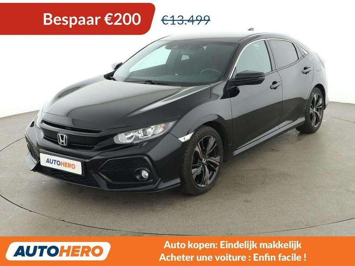Honda Civic 1.0 VTEC Elegance (bj 2017), Auto's, Honda, Te koop, Civic, ABS, Achteruitrijcamera, Adaptive Cruise Control, Airbags