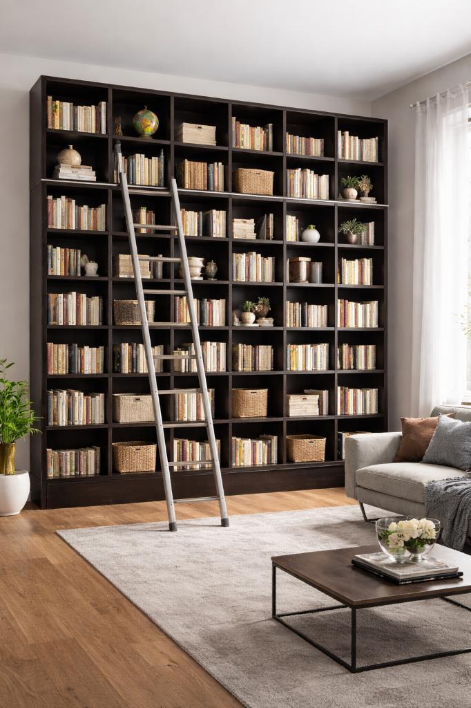 Bibliothèque en bois, Maison & Meubles, Armoires | Bibliothèques, Comme neuf, 200 cm ou plus, 200 cm ou plus, 25 à 50 cm, Avec tablette(s)