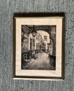 Kunstwerk ets - vlaaikensgang Antwerpen handtekening 29/50, Antiek en Kunst, Ophalen