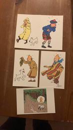 Set van vijf postkaarten Kuifje, Ophalen of Verzenden, Kuifje, Nieuw, Plaatje, Poster of Sticker