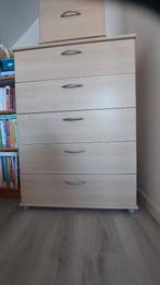 Commode à 5 tiroirs, hêtre, qualité solide, 25 à 50 cm, 5 tiroirs ou plus, Comme neuf, Enlèvement