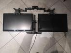 Set Dual-Screen Iiyama ProLite 24" + Support Bras Articulé, HD, Iiyama, Enlèvement ou Envoi, 1 à 2 ms