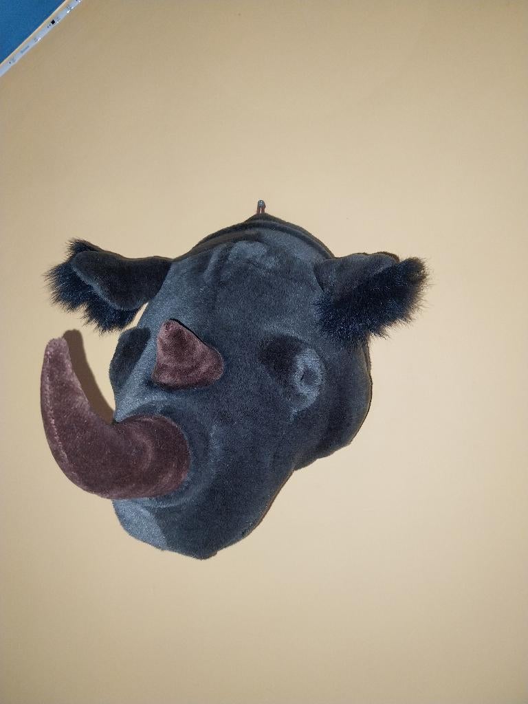 Wild & Soft Michael pluche wanddecoratie - Neushoorn, Ophalen of Verzenden, Nieuw, Wanddecoratie