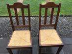 6 chaises chêne, Chaises paillée, Brun, Enlèvement, Bois
