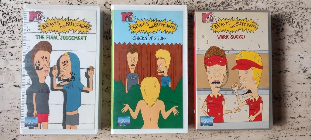 Beavis and butt-head 3 originele vhs tapes.spelen nog perfec, Ophalen of Verzenden
