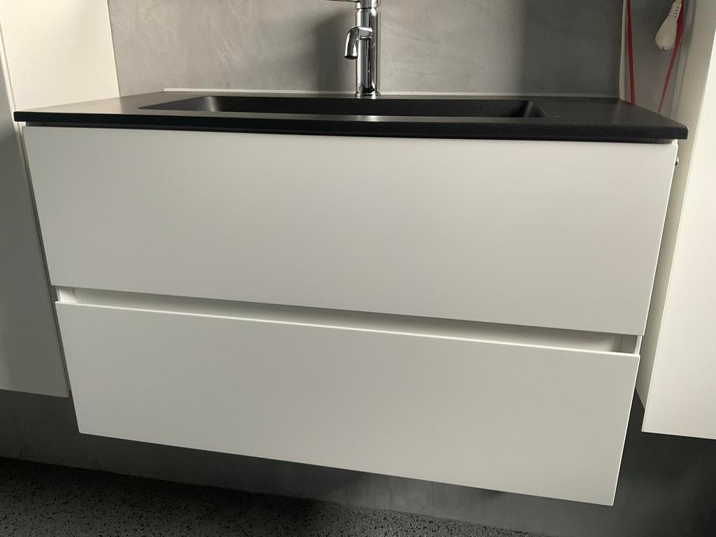 Badkamerkasten met wastafel, Huis en Inrichting, Keuken | Complete keukens, Zo goed als nieuw, Composiet, Ophalen