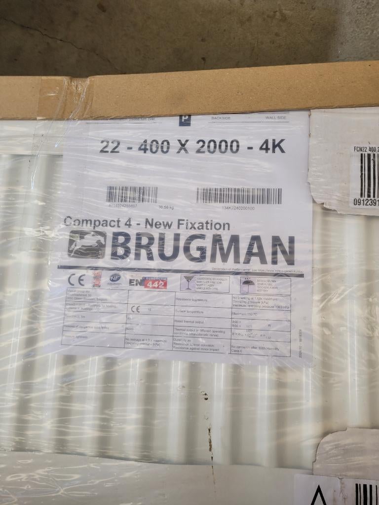Radiateur neuf 400x2000-22 BRUGMAN, Ophalen, Nieuw, Radiator