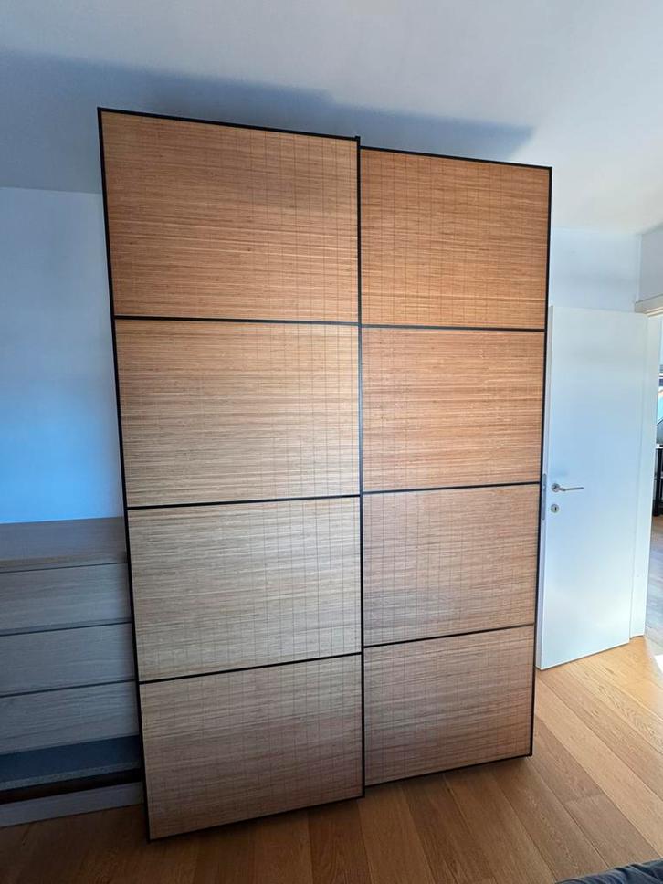 IKEA FJELLHAMAR Bamboe Schuifdeuren voor PAX kast, Huis en Inrichting, Kasten | Roldeurkasten en Archiefkasten, Zo goed als nieuw
