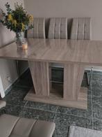 Table de salle à manger avec rallonge + 6 chaises ++++, Maison & Meubles, Enlèvement, Utilisé, 6 à 8 chaises