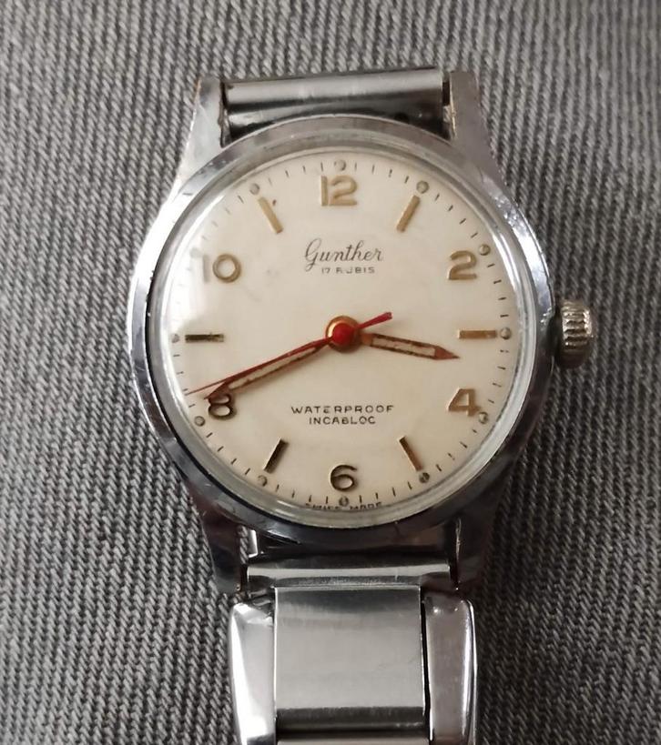 Gunther Horloge 17 Rubis, Hobby en Vrije tijd, Overige Hobby en Vrije tijd, Gebruikt, Ophalen of Verzenden