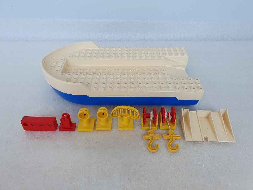 Onderdelen vintage Lego Duplo boot uit o.a. sets 2649 - 1041, Gebruikt, Ophalen of Verzenden, Duplo, Losse stenen