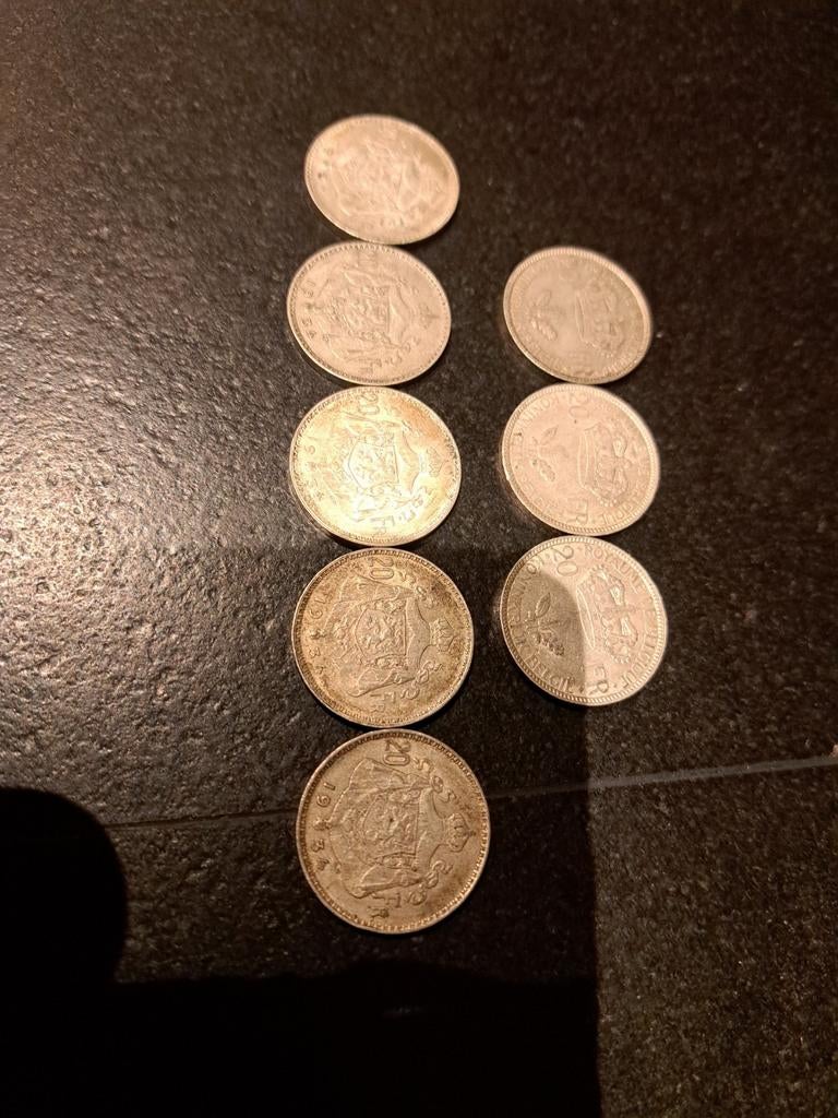 Zilveren muntstukken 20 frank ,1934, Ophalen