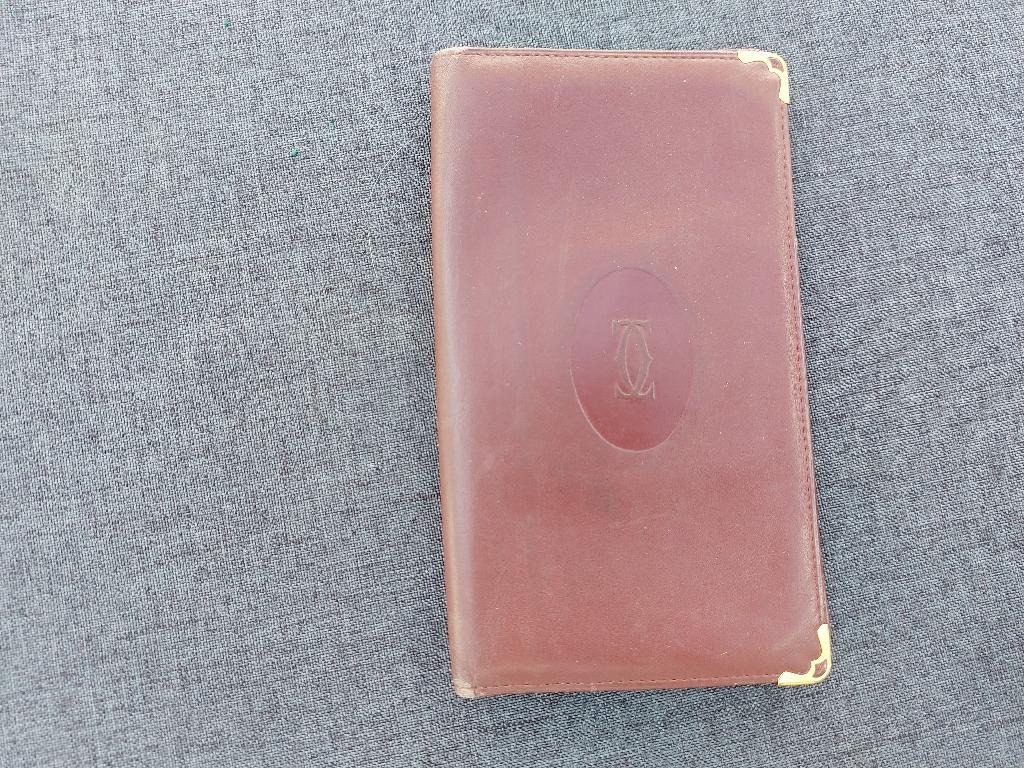 Portefeuille "Cartier" cuir Bordeau, Overige merken, Overige kleuren, Ophalen of Verzenden, Zo goed als nieuw