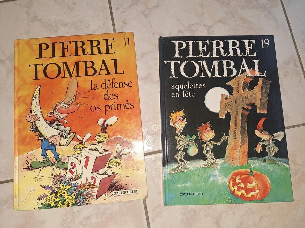 Lot de 2 bd Bd Pierre Tombal 11,19 Première édition pour 12€, Plusieurs BD, Enlèvement, Utilisé
