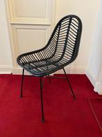 4 chaises en rotin noir — 25 €/pièce — Bon état, Maison & Meubles, Enlèvement, Utilisé, Osier ou Rotin, Quatre
