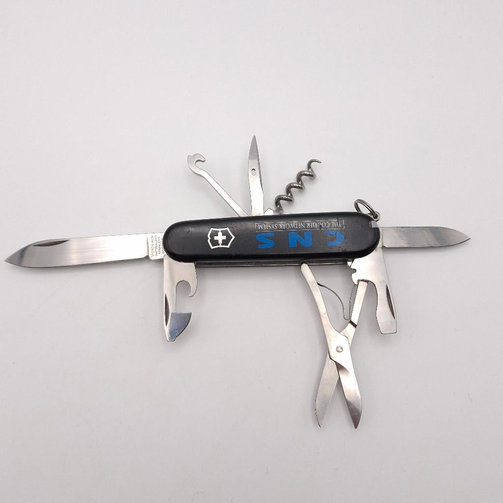 Victorinox Climber Black opdruk CNS Zwitsers zakmes, Caravans en Kamperen, Kampeergereedschap, Ophalen of Verzenden, Zo goed als nieuw