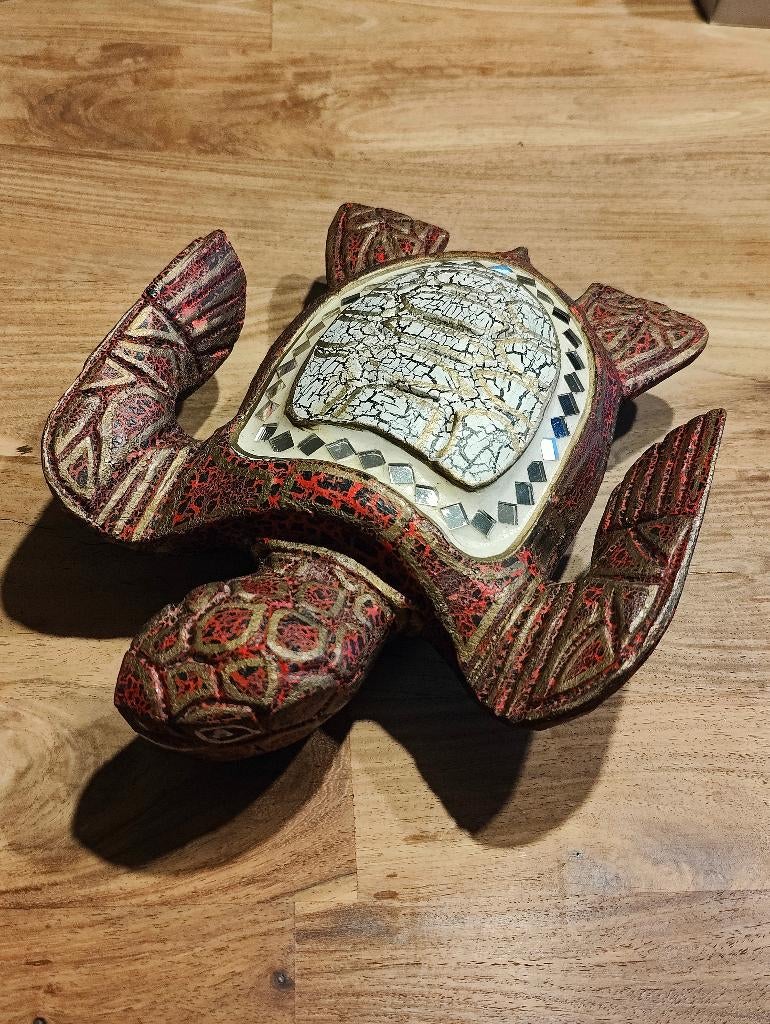 Prachtig versierde schildpad, Ophalen of Verzenden, Zo goed als nieuw