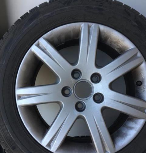 Ensemble de pneus d'hiver + jante, Enlèvement, Comme neuf