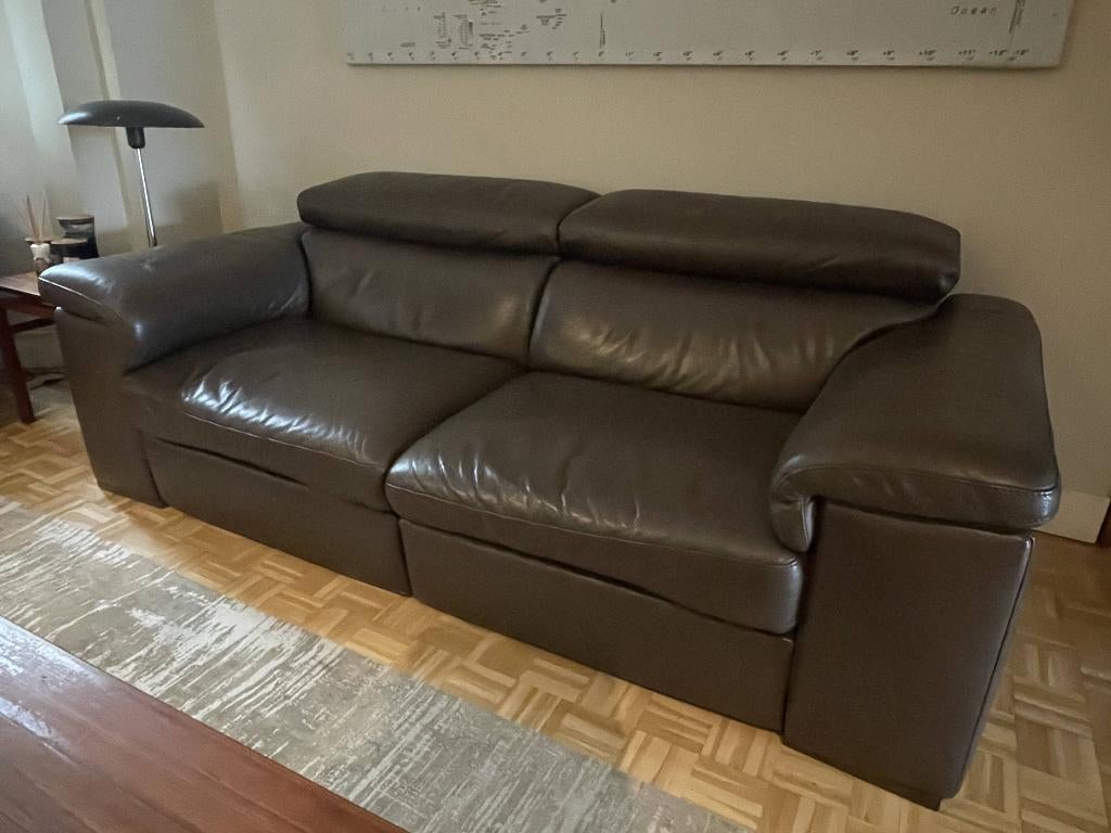 divan électrique cuir, Maison & Meubles, Canapés | Salons, Cuir, Enlèvement