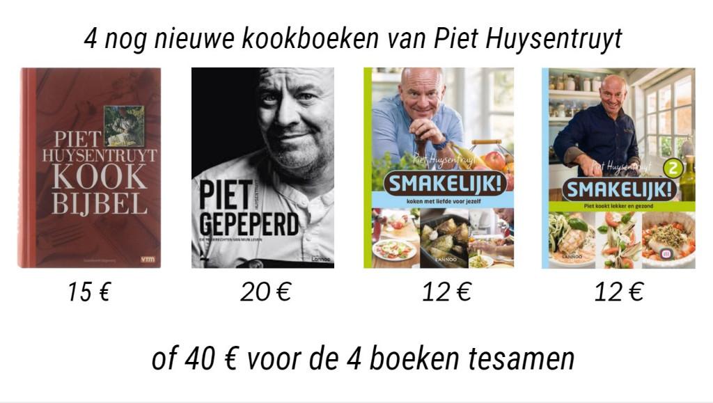 4 nieuwe kookboeken van Piet Huysentruyt, Boeken, Kookboeken, Nieuw, Ophalen of Verzenden