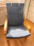 Fauteuil Paong ikea bleu fonce tres bon etat, Maison & Meubles, 100 à 125 cm, Comme neuf, Enlèvement, 75 à 100 cm