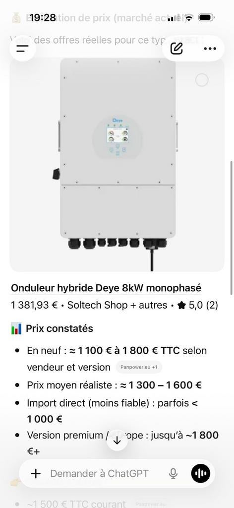 Onduleur hybride, Bricolage & Construction, Panneaux solaires & Accessoires
