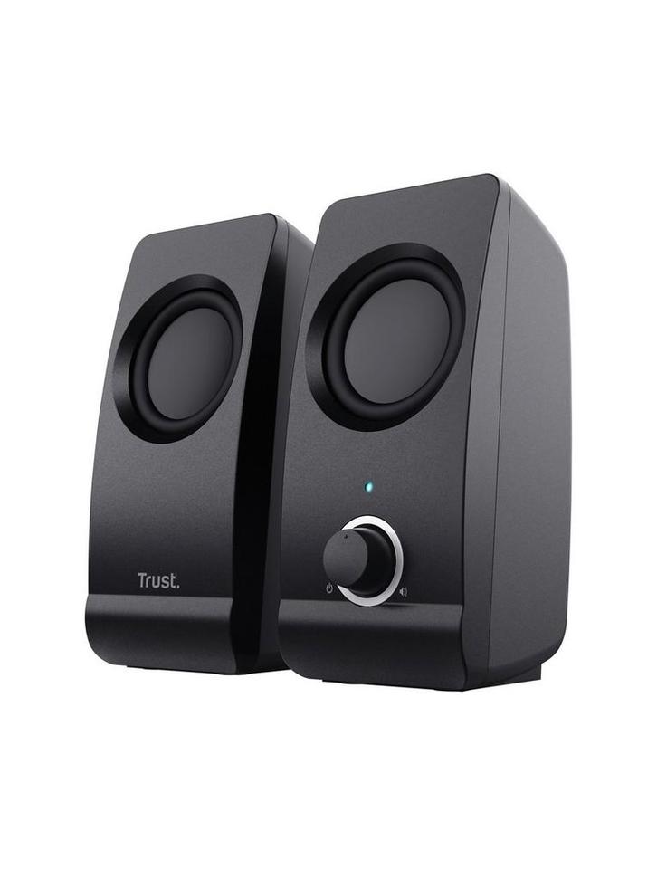 TRUST Remo 2.0 Speakerset Zwart //, Informatique & Logiciels, Enceintes Pc, Comme neuf, Canal audio 2.0, Enlèvement