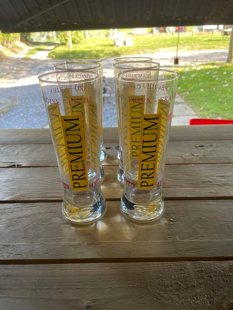 Bierglazen prenium ST-LOUIS EN GEUZE GLAZEN, Verzamelen, Ophalen of Verzenden, Nieuw, Bierglas