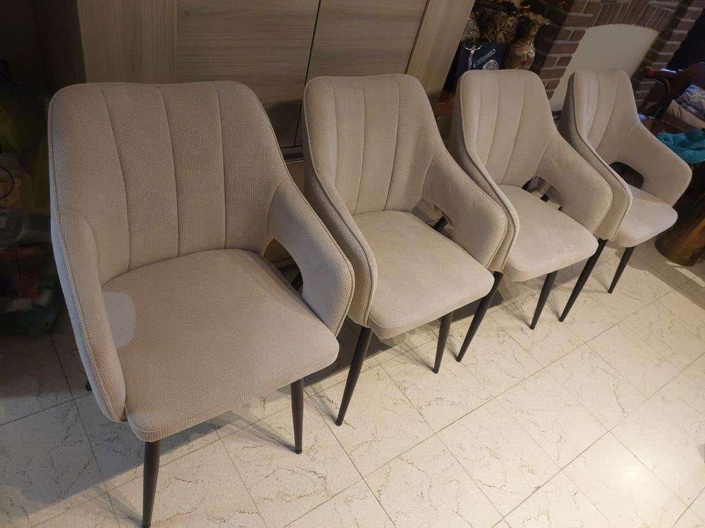 Stoel Daly, polyestervezel, beige, Ophalen