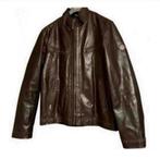 Blouson cuir Timberland Marron foncé argenté classé Tannery, Enlèvement ou Envoi, Comme neuf, Taille 56/58 (XL), Brun