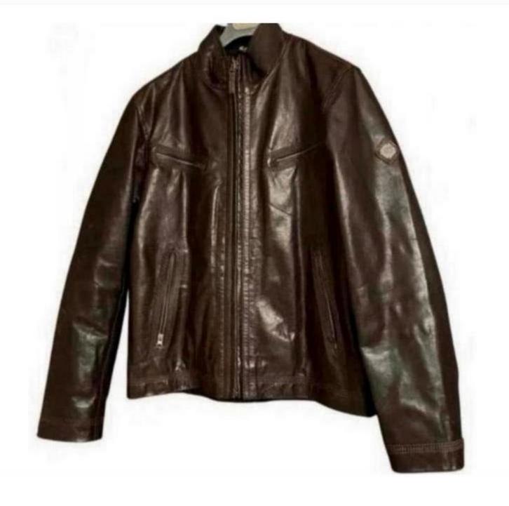 Timberland lederen jas Donker bruin silver rated tannery xl, Kleding | Heren, Jassen | Zomer, Zo goed als nieuw, Maat 56/58 (XL)