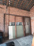 Grote vaste venster met deur, Ophalen, Hout