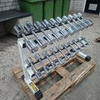 Technogym Chroom Dumbells Set + Technogym Dumbellrek, Enlèvement