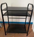 Zwarte metalen opbergrek met 3 niveaus, Ophalen, Gebruikt
