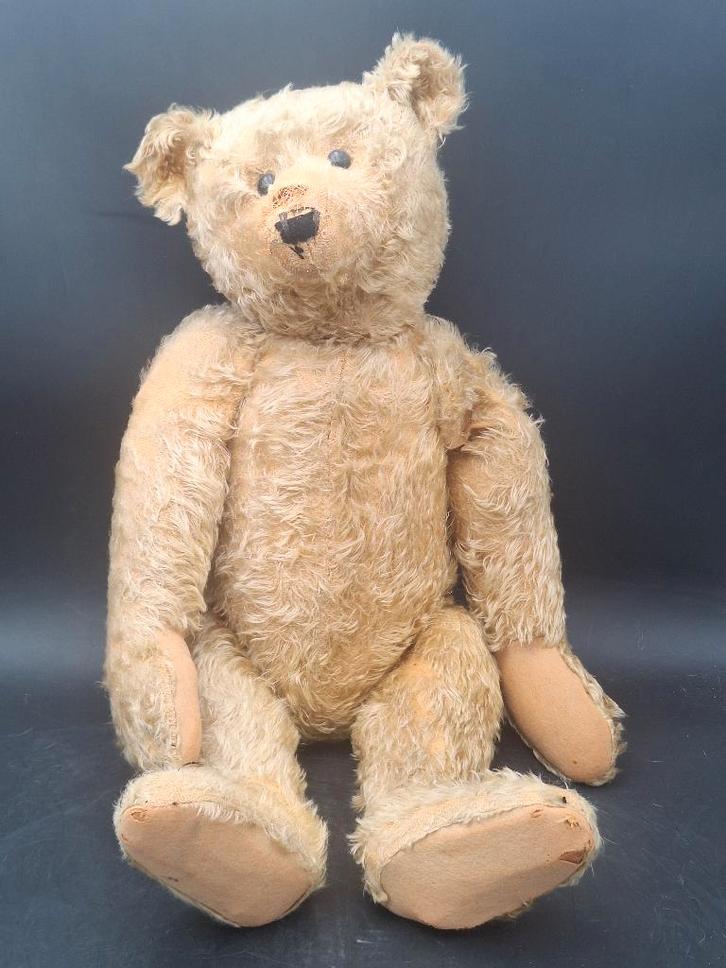 oude grote teddybeer, eind 1800, Antiquités & Art, Curiosités & Brocante, Enlèvement ou Envoi