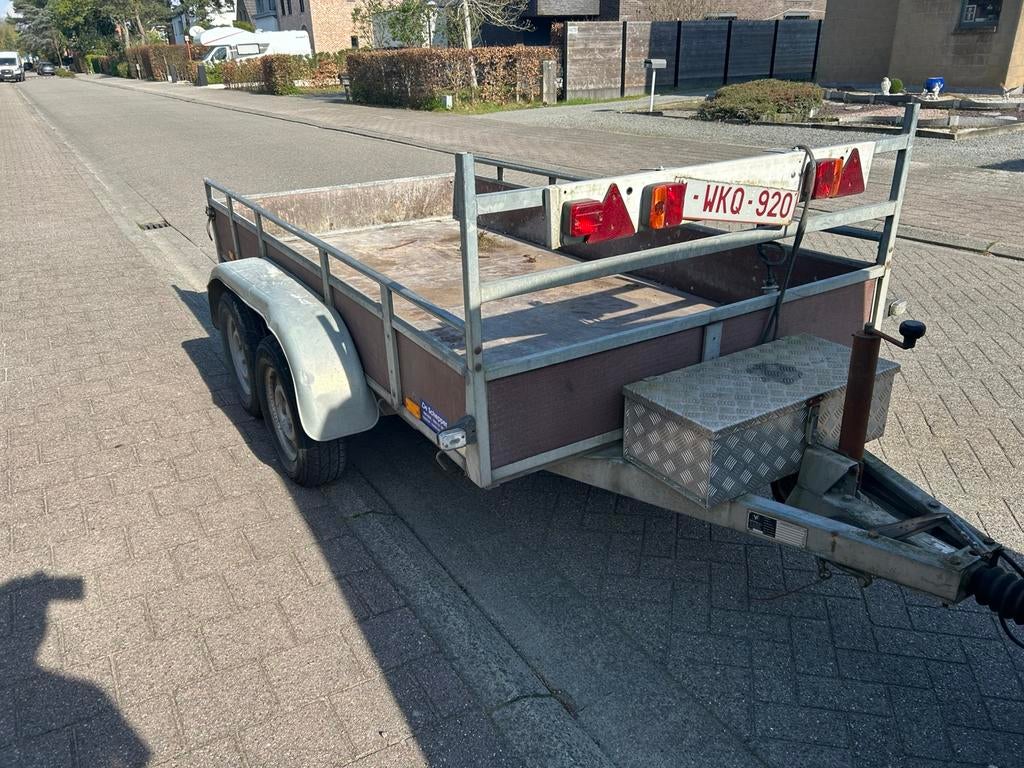 Geremde aanhangwagen 750kg op plaatje of 2000kg met papieren, Autos : Divers, Remorques, Utilisé, Enlèvement