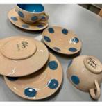 Ensemble vaisselle Uk Wheel Tasses soucoupes poterie vintage, Enlèvement ou Envoi