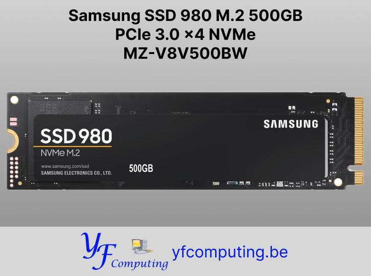 Samsung SSD 980 M.2 500 Gb PCIe 3.0 x4 NVMe, Computers en Software, Harde schijven, Nieuw, Desktop, Intern, SSD, Overige aansluitingen