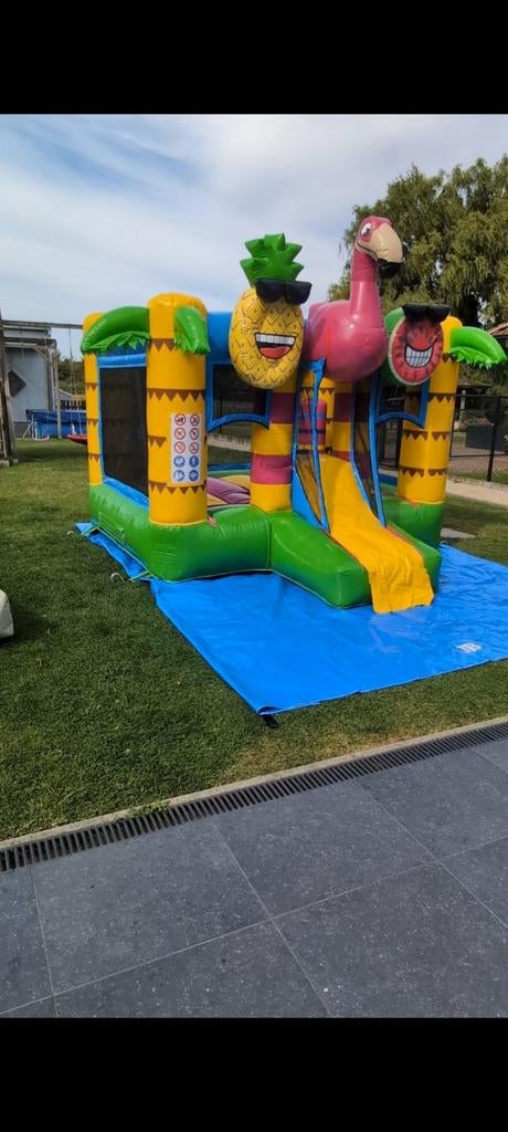 Château gonflable avec souffleur et tapis de sol, Enfants & Bébés, Jouets | Extérieur | Coussins gonflables, Enlèvement ou Envoi