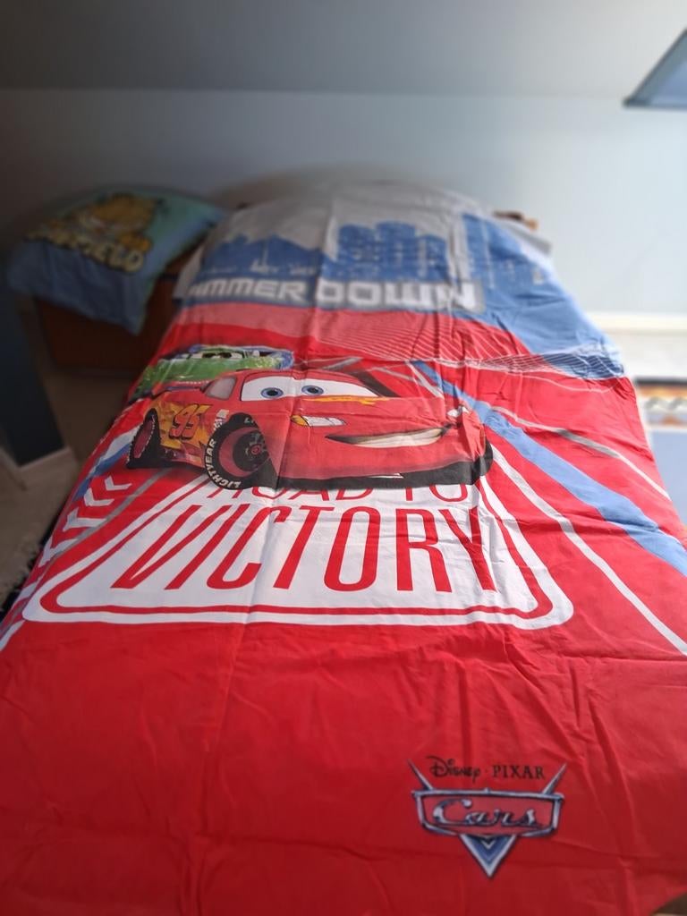 Dekbedovertrek en kussensloop eenpersoonsbed Cars, Ophalen of Verzenden, Dekbedovertrek