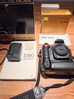 Nikon D90 body + MB-D80 batterijgrip - 26000 clicks, Enlèvement ou Envoi, 12 Mégapixel, Utilisé, Nikon