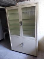 Metalen kast, Huis en Inrichting, Kasten | Vitrinekasten, Ophalen, Met deur(en), 100 tot 150 cm, Zo goed als nieuw