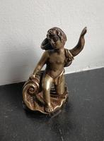 Statuette Ange Putto Ancien - Bronze Doré 7cm, Collections, Statues & Figurines, Envoi