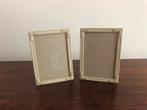 Set van 2 metalen lijsten mooie details met glas landelijk, Antiek en Kunst, Curiosa en Brocante, Ophalen of Verzenden