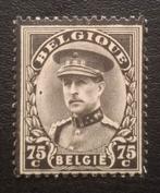 België: OBP 384-V5 ** Rouwzegel 1934., Koninklijk huis, Orginele gom, Ophalen of Verzenden, Zonder stempel