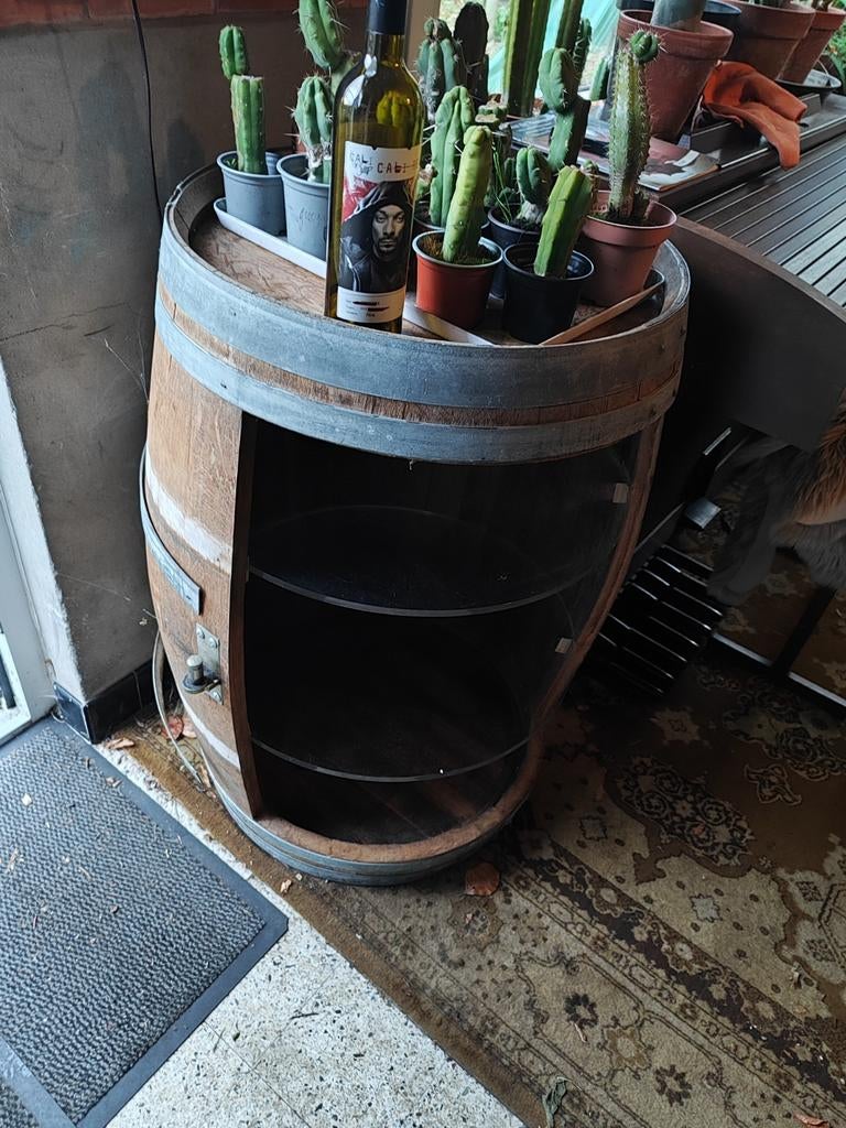 Houten ton met schappen, Huis en Inrichting, Barren, Ophalen, Gebruikt